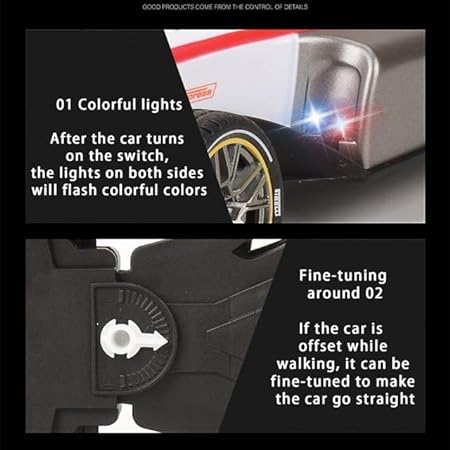 ABS 1:14 Scale Remote Control F1 Racing Car High Speed RC Booster Spray Formula 1 Car for Kids with Flash Light & Rechargeable Battery