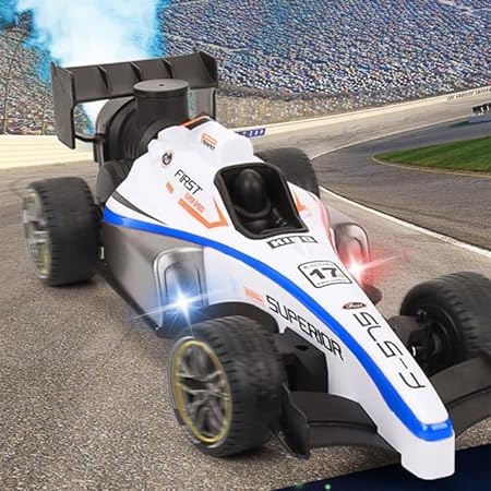ABS 1:14 Scale Remote Control F1 Racing Car High Speed RC Booster Spray Formula 1 Car for Kids with Flash Light & Rechargeable Battery