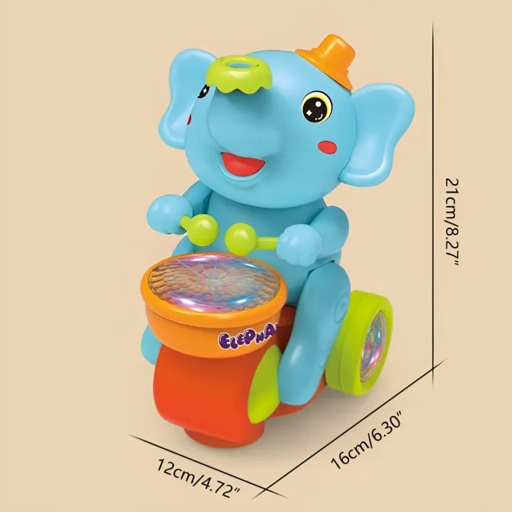 Musical Walking Elephant! Drums, Lights, & Blowing Balls – Fun for Kids! Walking Drummer Elephant! Blows Balls, Lights Up & Plays Music! Best Gift For Toddlers – Boys & Girls