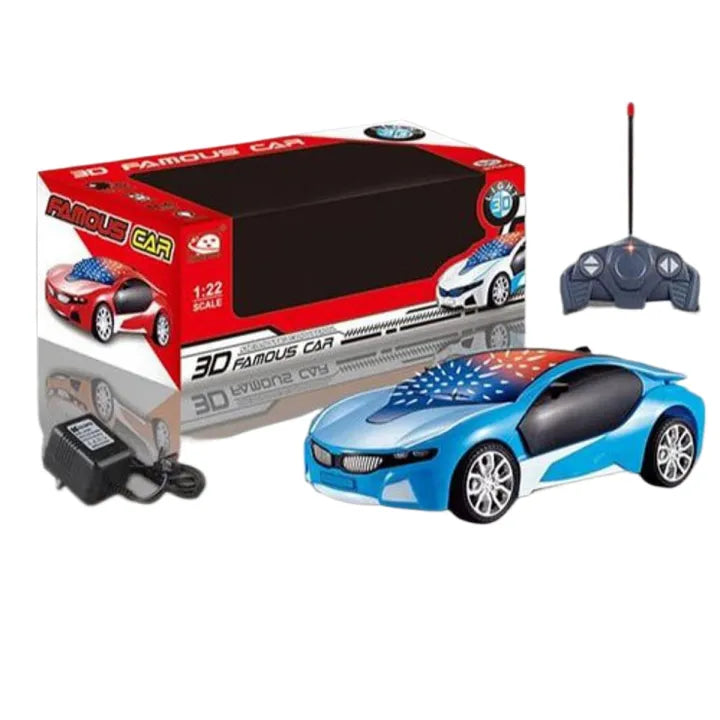 3D Famous Car 4 Channel RC Remote Control Cars with 3D Lights with Battery and Charger