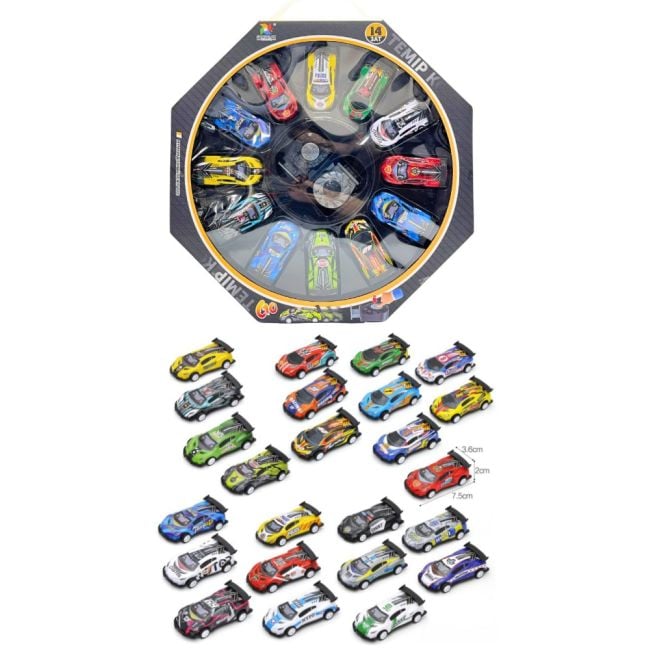 12Pcs Mini Inertial Cars With Launcher