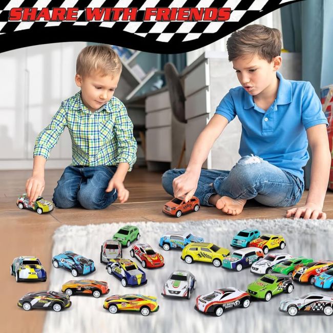100Pcs Mini Metal Inertial Racing Cars Set