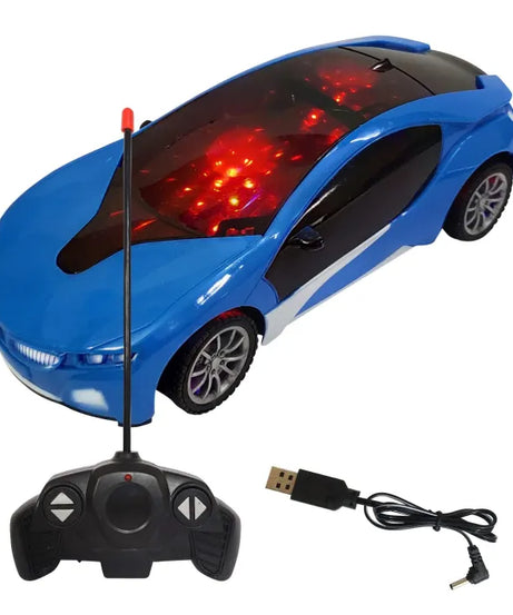 3D Famous Car 4 Channel RC Remote Control Cars with 3D Lights with Battery and Charger