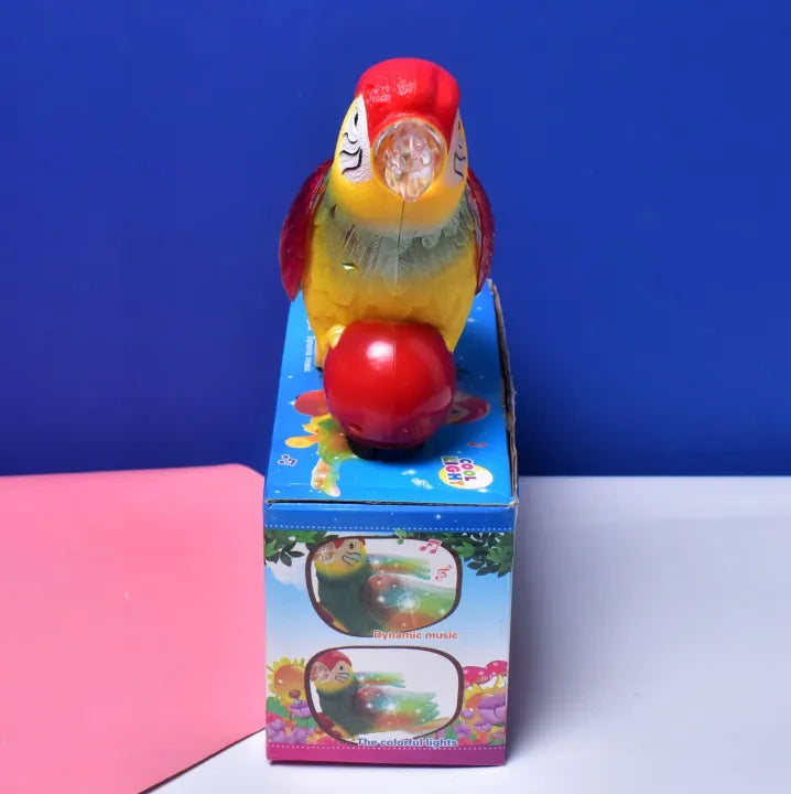Parrot Model Toy Automatic Colorful Lighting Music Original Sound Battery Operated for Kids
