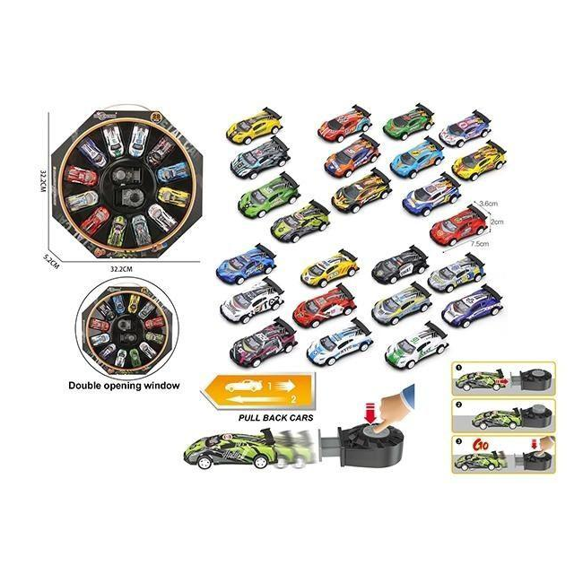 12Pcs Mini Inertial Cars With Launcher